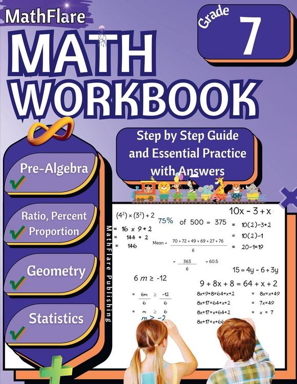 Produktbild: MathFlare - Math Workbook 7th Grade