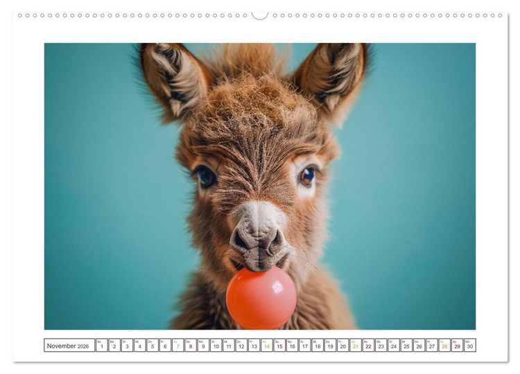 Produktbild: Lustige Eselgeschichten (Wandkalender 2026 DIN A2 quer), CALVENDO Monatskalender