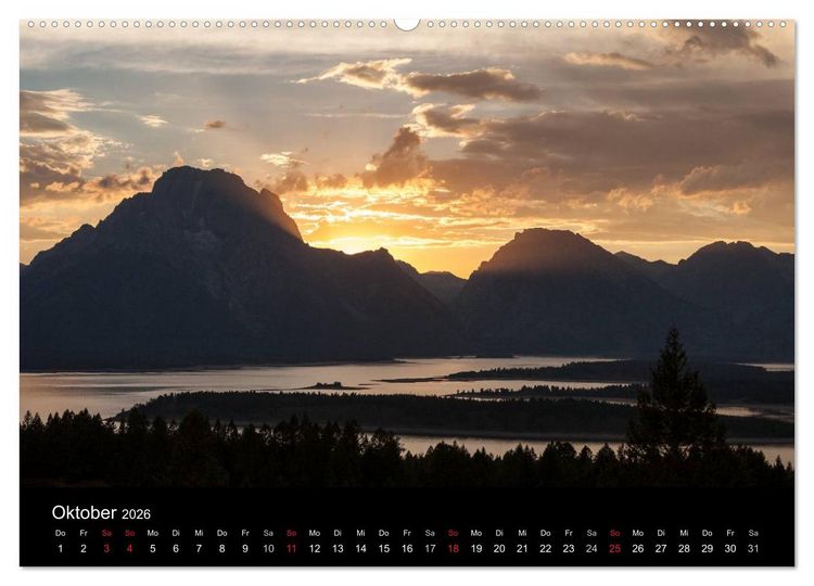 Produktbild: Wyoming & South Dakota (Wandkalender 2026 DIN A2 quer), CALVENDO Monatskalender