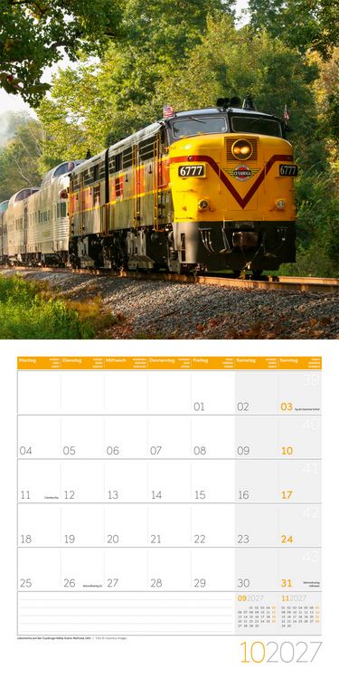 Produktbild: Lokomotiven Kalender 2027 - 30x30 - Art12