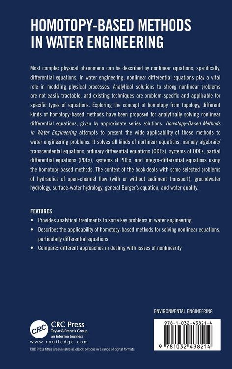 Produktbild: Homotopy-Based Methods in Water Engineering