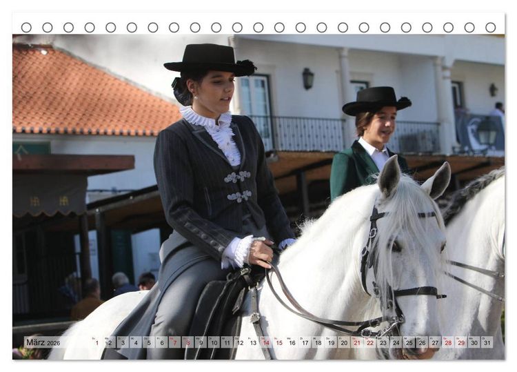 Produktbild: Portugal - Pferdefestival von Goleg&atilde; (Tischkalender 2026 DIN A5 quer), CALVENDO Monatskalender