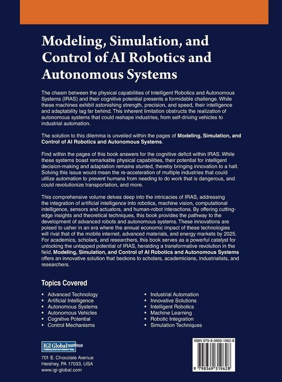 Produktbild: Modeling, Simulation, and Control of AI Robotics and Autonomous Systems