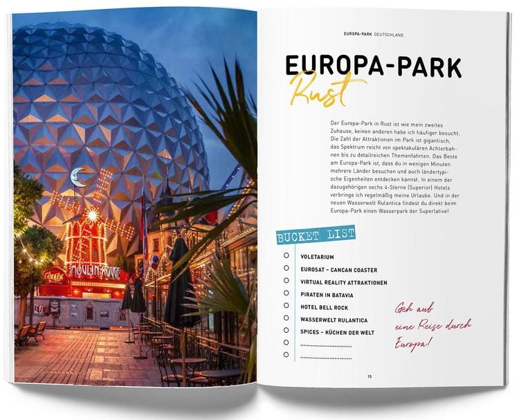 Produktbild: GuideMe Reiseführer „Die 30 besten Freizeitparks Europas“