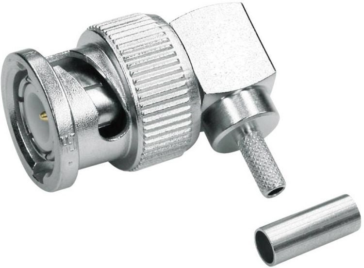 Produktbild: Teleg&auml;rtner 100023458 100023458 BNC-Steckverbinder Stecker, gewinkelt 75 Ω 1 St.