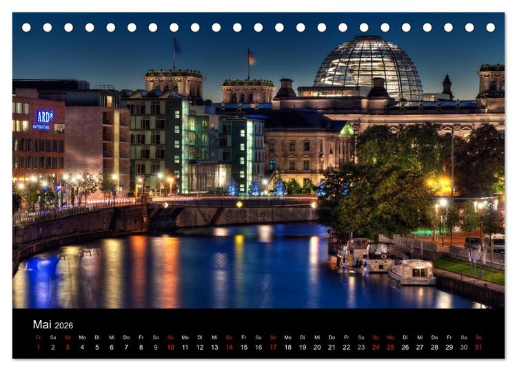 Produktbild: Berliner Stadtansichten (Tischkalender 2026 DIN A5 quer), CALVENDO Monatskalender