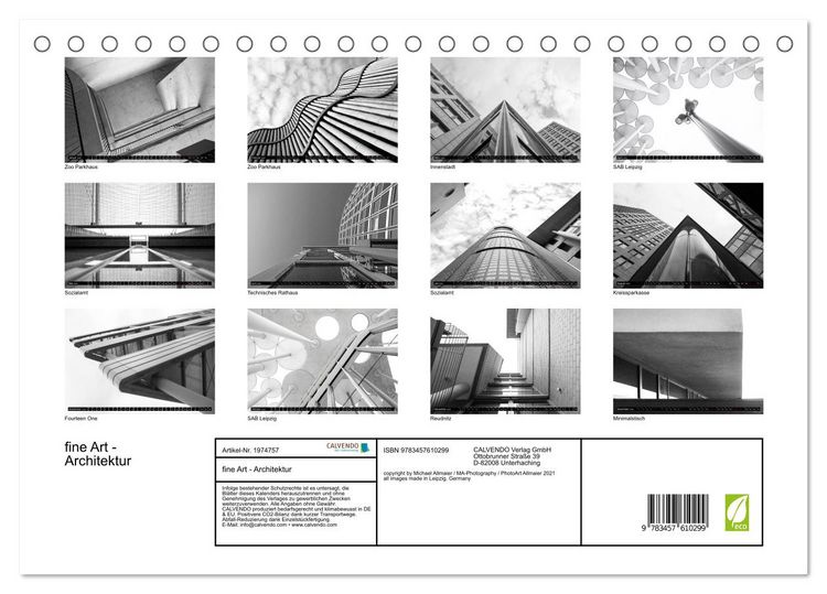 Produktbild: fine Art - Architektur (Tischkalender 2026 DIN A5 quer), CALVENDO Monatskalender