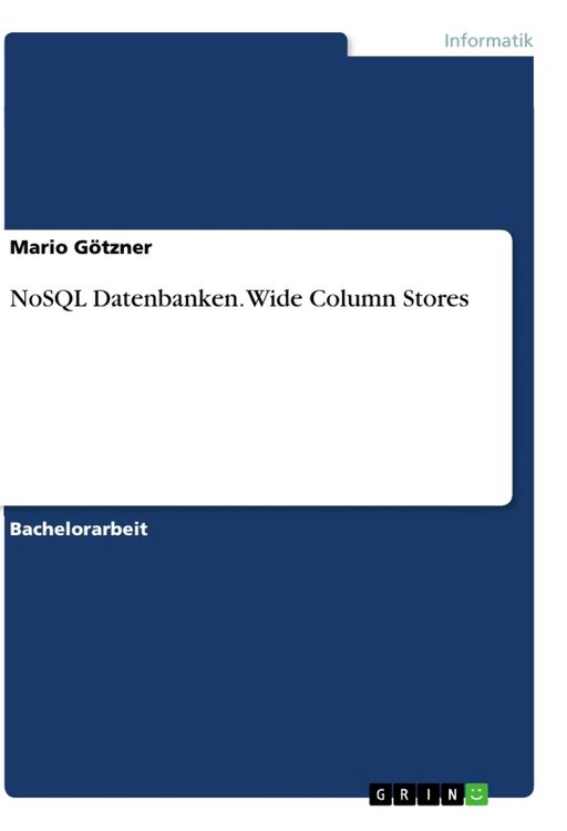 Produktbild: NoSQL Datenbanken. Wide Column Stores