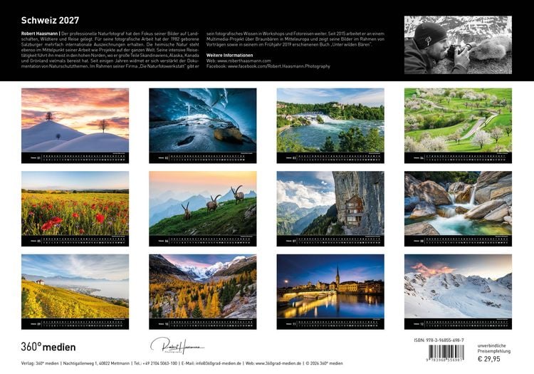 Produktbild: Schweiz Premiumkalender 2027
