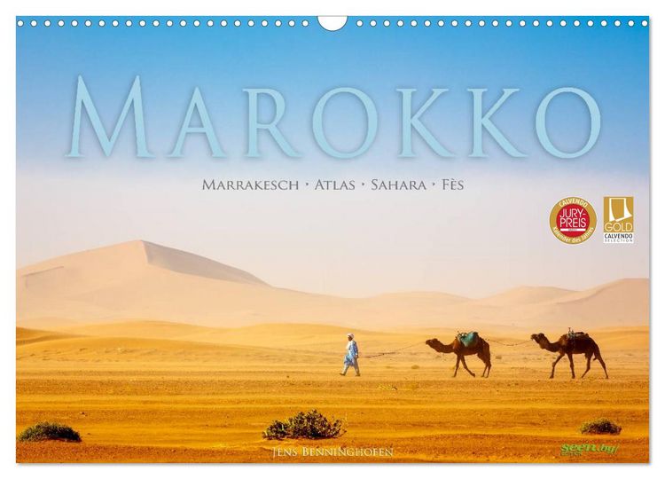 Produktbild: Marokko: Marrakesch, Atlas, Sahara, F&egrave;s (Wandkalender 2026 DIN A3 quer), CALVENDO Monatskalender