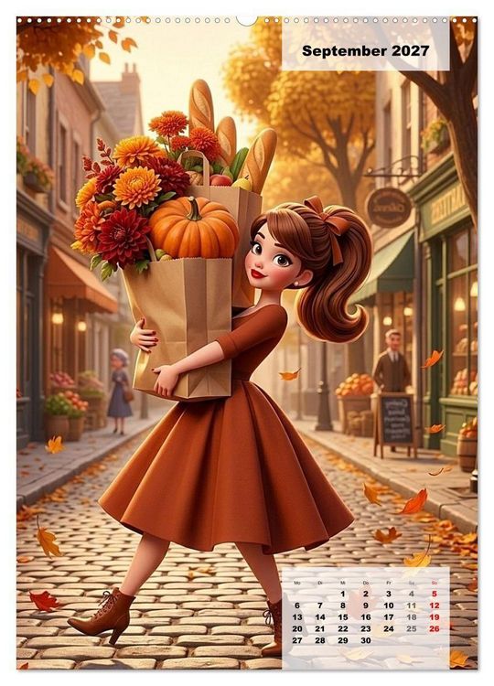 Produktbild: Mini-Girls (Wandkalender 2027 DIN A2 hoch), CALVENDO Monatskalender