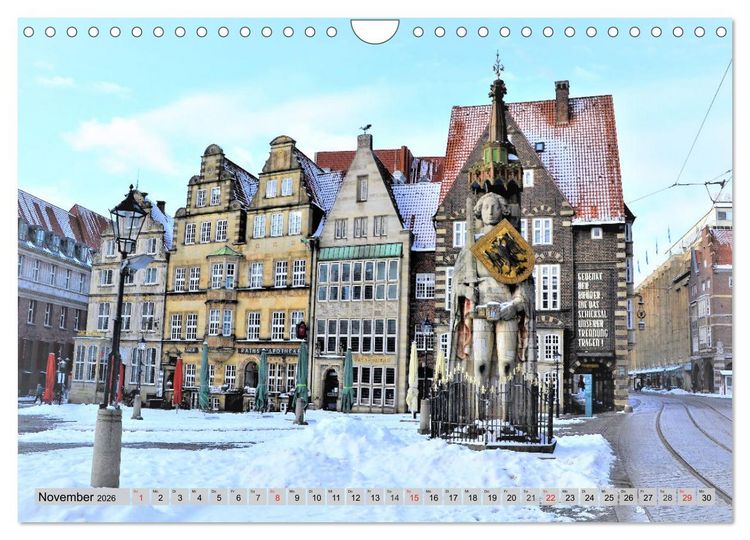 Produktbild: Hansestadt Bremen - Ein Stadtstaat an der Weser (Wandkalender 2026 DIN A4 quer), CALVENDO Monatskalender