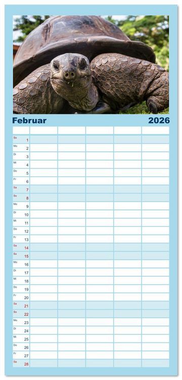 Produktbild: Familienplaner 2026 - Die Seychellen - ganz nah am Paradies mit 5 Spalten (Wandkalender, 21 x 45 cm) CALVENDO