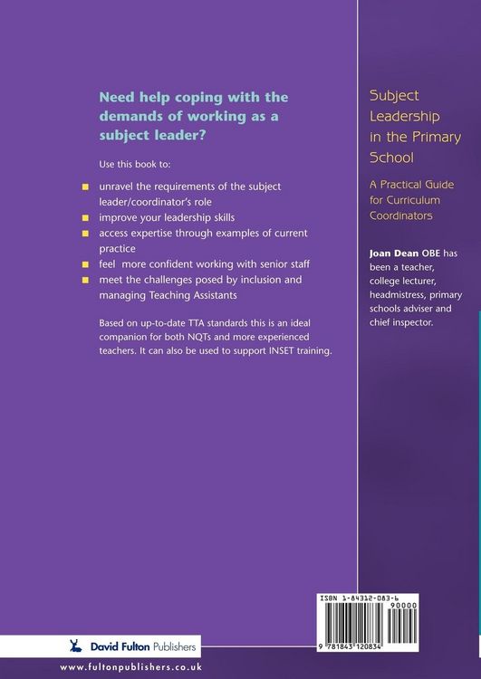 Produktbild: Subject Leadership in the Primary School