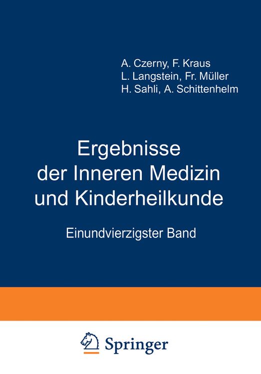 Produktbild: Ergebnisse der inneren Medizin und Kinderheilkunde