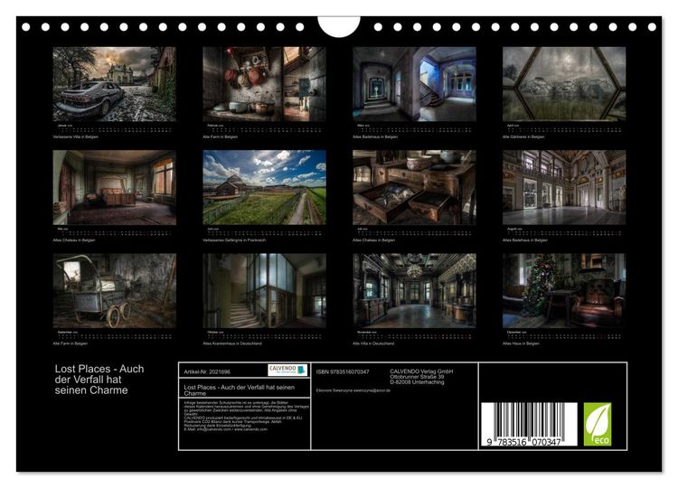 Produktbild: Lost Places - Auch der Verfall hat seinen Charme (Wandkalender 2026 DIN A4 quer), CALVENDO Monatskalender