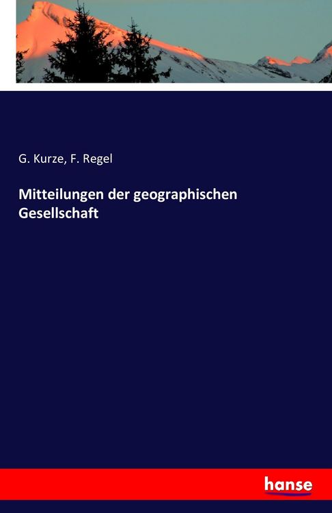 Produktbild: Mitteilungen der geographischen Gesellschaft