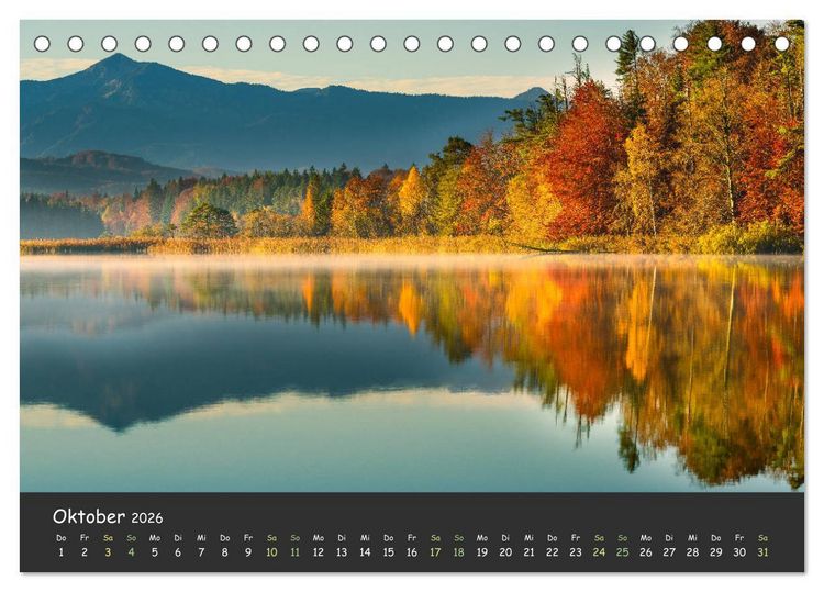Produktbild: Ammersee bis Walchensee - Traumlandschaften im Voralpenland (Tischkalender 2026 DIN A5 quer), CALVENDO Monatskalender