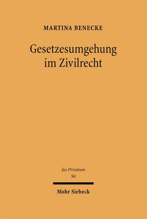 Produktbild: Gesetzesumgehung im Zivilrecht