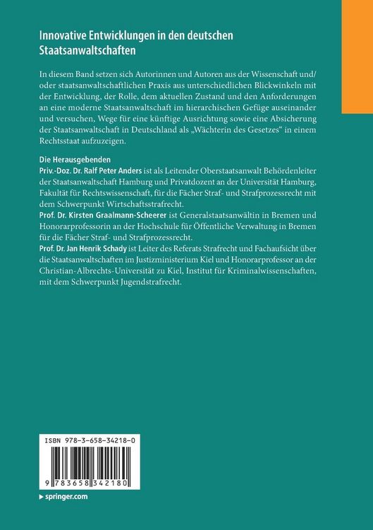 Produktbild: Innovative Entwicklungen in den deutschen Staatsanwaltschaften