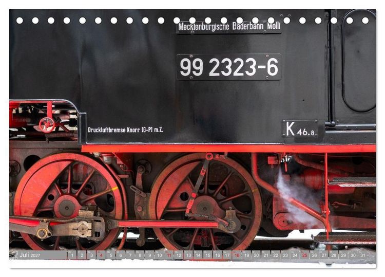 Produktbild: Molli- Mecklenburgische B&auml;derbahn (Tischkalender 2027 DIN A5 quer), CALVENDO Monatskalender