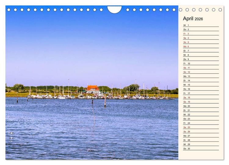 Produktbild: Langeoog Geburtstagskalender (Wandkalender 2026 DIN A4 quer), CALVENDO Monatskalender