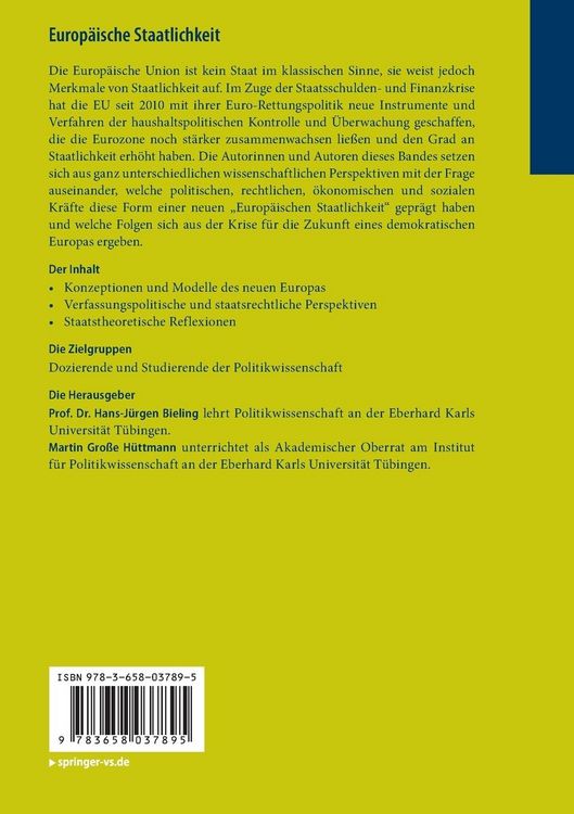 Produktbild: Europ&auml;ische Staatlichkeit