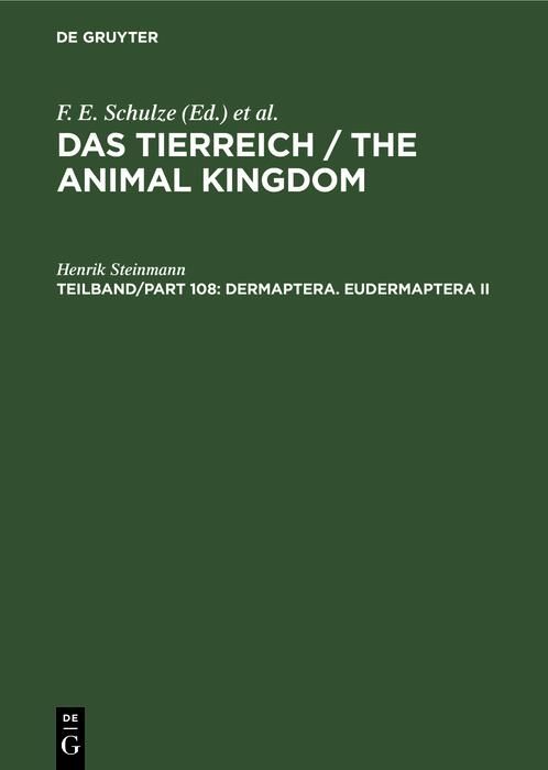 Produktbild: Dermaptera. Eudermaptera II