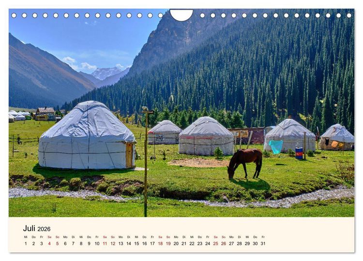 Produktbild: Kirgistan - Traumhafte Landschaften (Wandkalender 2026 DIN A4 quer), CALVENDO Monatskalender