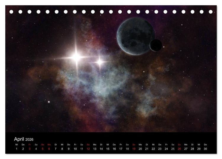 Produktbild: Ferne Welten (Tischkalender 2026 DIN A5 quer), CALVENDO Monatskalender