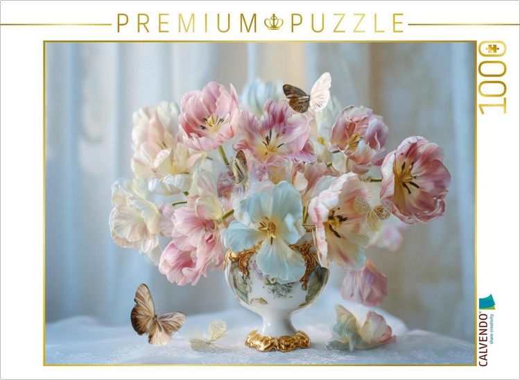Produktbild: CALVENDO Puzzle Verspielt tanzt der Fr&uuml;hling in Pastell und voller Hoffnung | 1000 Teile Lege-Gr&ouml;&szlig;e 64x48cm Foto-Puzzle f&uuml;r gl&uuml;ckliche Stunden