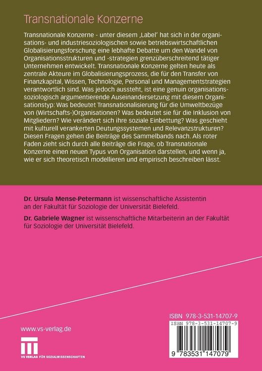Produktbild: Transnationale Konzerne