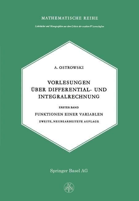 Produktbild: Vorlesungen &uuml;ber Differential- und Integralrechnung