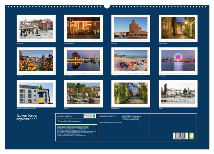 Produktbild: Eckernf&ouml;rder Impressionen (Wandkalender 2026 DIN A2 quer), CALVENDO Monatskalender