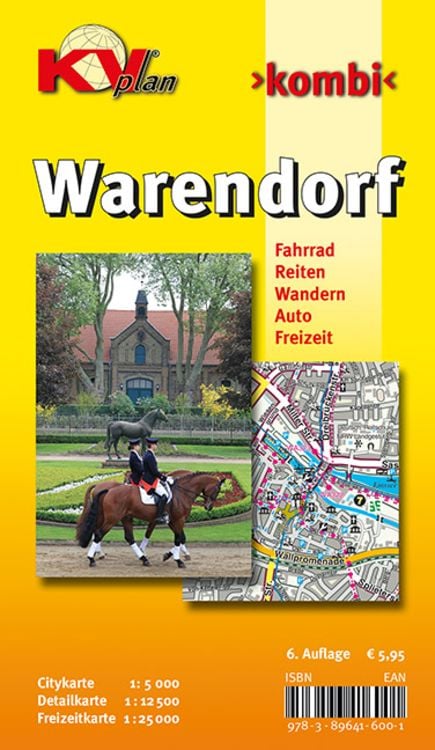 Produktbild: Warendorf, KVplan, Radkarte/Reiterkarte/Wanderkarte/Stadtplan, 1:25.000 / 1:12.500 / 1:5.000