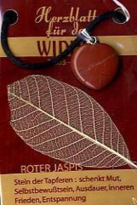 Produktbild: Jaspis Rot Herzblatt, Gl&uuml;cksstein