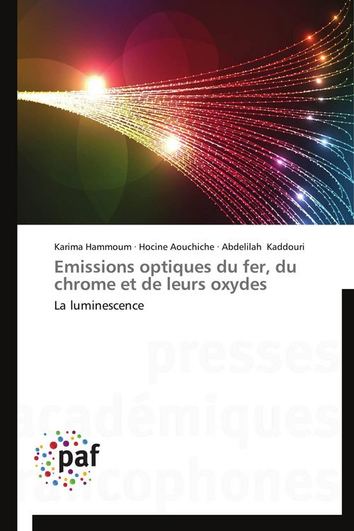 Produktbild: Emissions optiques du fer, du chrome et de leurs oxydes