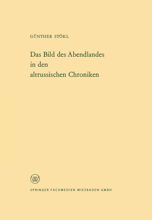 Produktbild: Das Bild des Abendlandes in den altrussischen Chroniken