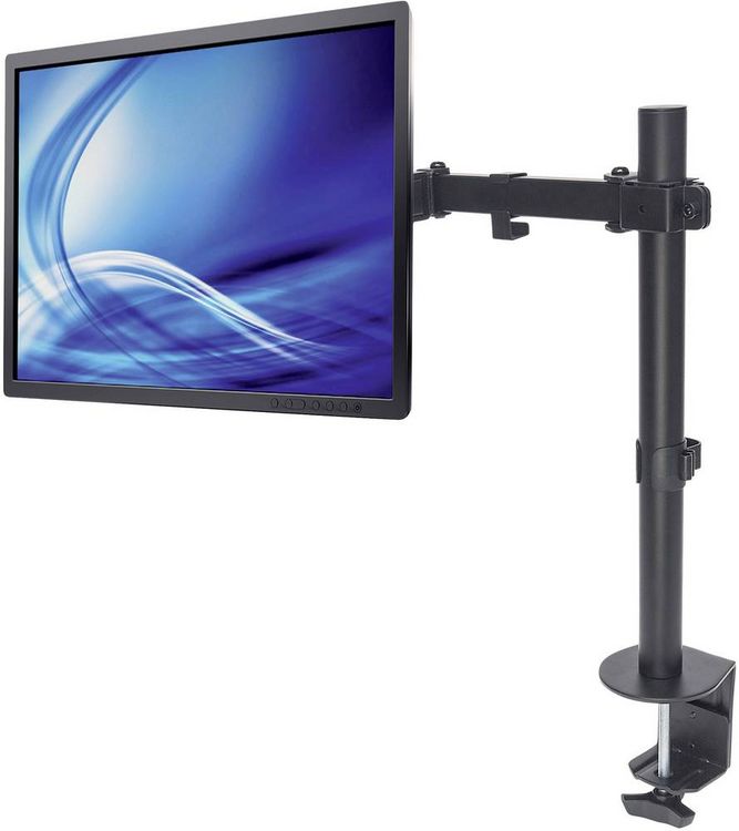 Produktbild: Manhattan Monitor-Tischhalterung 461542 1 Display(s) 33,0 cm (13") - 81,3 cm (32") Schwarz H&ouml;henverstellbar, Neigbar, Schwenkbar