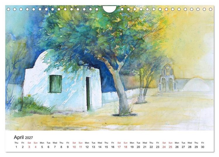 Produktbild: WATERCOLOR IMPRESSIONS (Wall Calendar 2027 DIN A4 landscape), CALVENDO 12 Month Wall Calendar