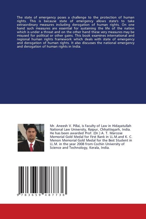Produktbild: State of Emergency and Derogation of Human Rights