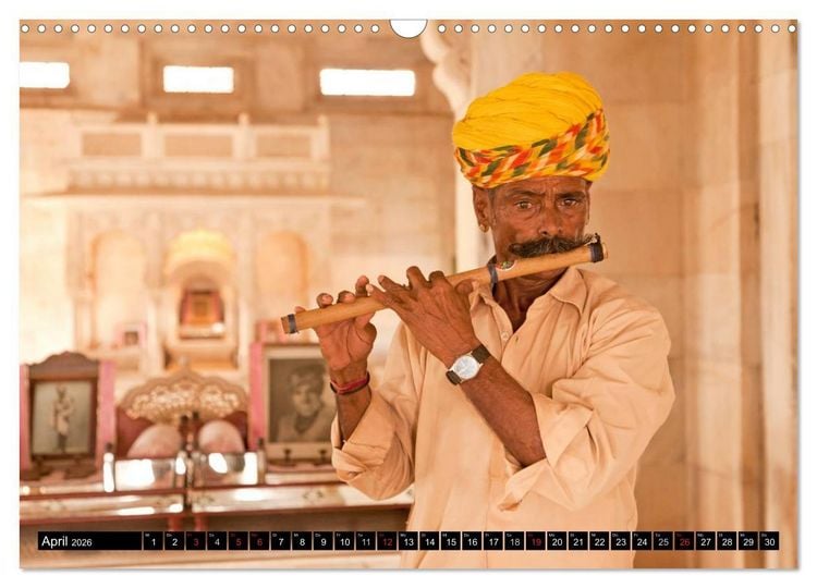 Produktbild: Indien - Rajasthan (Wandkalender 2026 DIN A3 quer), CALVENDO Monatskalender