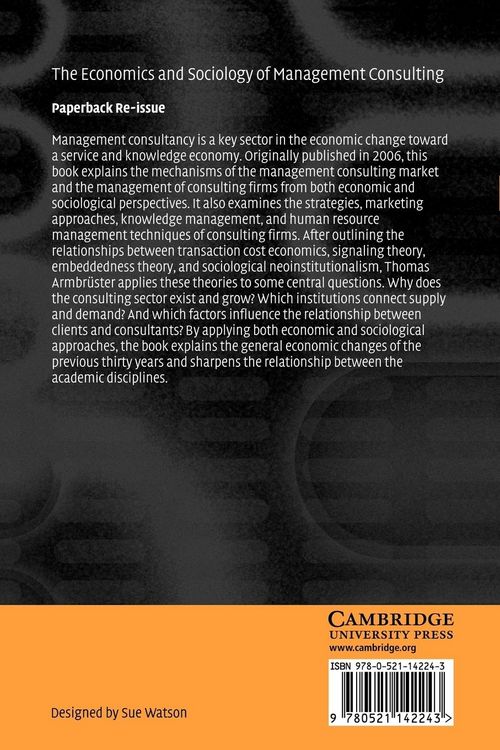 Produktbild: The Economics and Sociology of Management Consulting