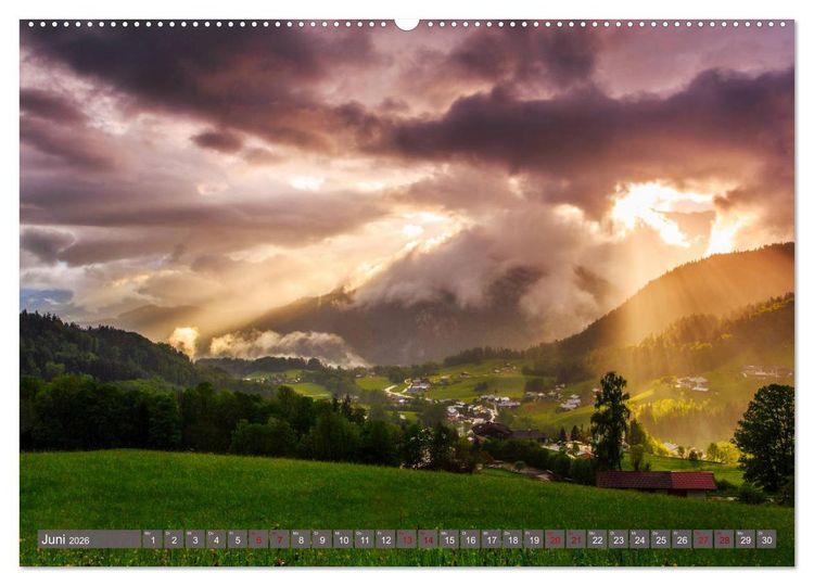 Produktbild: Unterwegs im Berchtesgadener Land 2026 (Wandkalender 2026 DIN A2 quer), CALVENDO Monatskalender