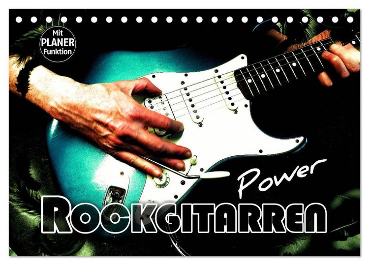 Produktbild: Rockgitarren Power (Tischkalender 2026 DIN A5 quer), CALVENDO Monatskalender
