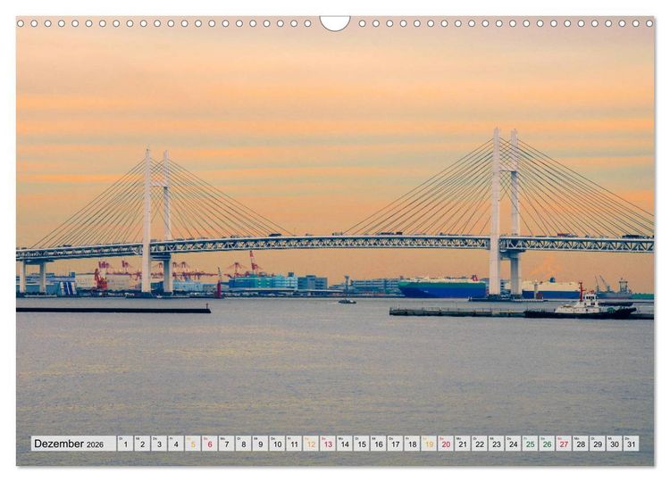 Produktbild: Japan - Tokio, Yokohama, Nagasaki (Wandkalender 2026 DIN A3 quer), CALVENDO Monatskalender