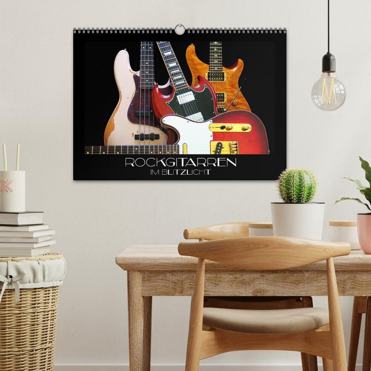 Produktbild: Rockgitarren im Blitzlicht (Wandkalender 2026 DIN A3 quer), CALVENDO Monatskalender