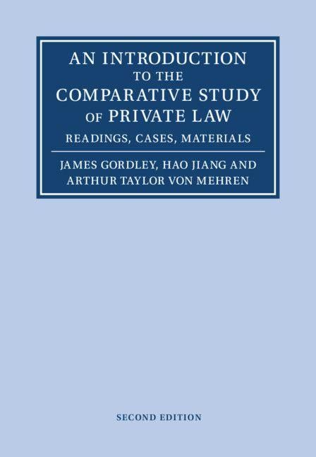 Produktbild: An Introduction to the Comparative Study of Private Law