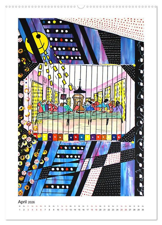 Produktbild: Hommage an die Superstars der Malerei - Atelier Zippo (hochwertiger Premium Wandkalender 2026 DIN A2 hoch), Kunstdruck in Hochglanz
