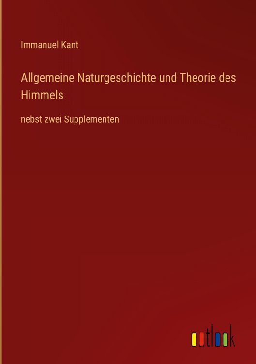Produktbild: Allgemeine Naturgeschichte und Theorie des Himmels